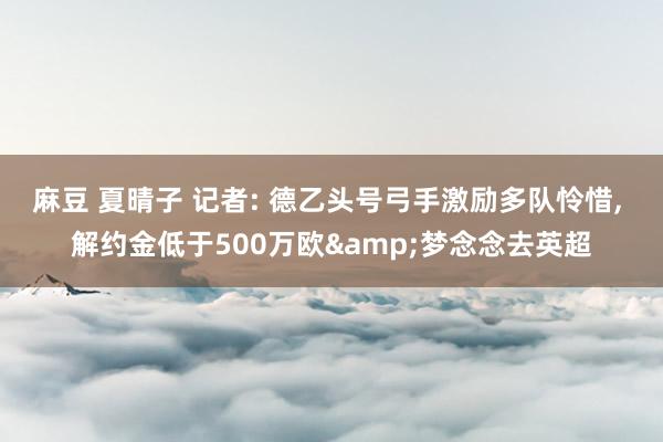 麻豆 夏晴子 记者: 德乙头号弓手激励多队怜惜， 解约金低于500万欧&梦念念去英超