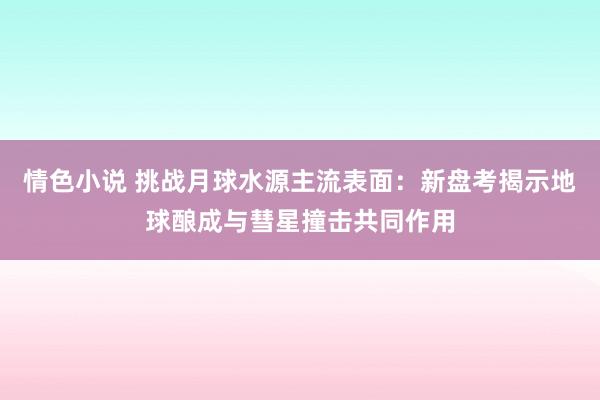 情色小说 挑战月球水源主流表面：新盘考揭示地球酿成与彗星撞击共同作用